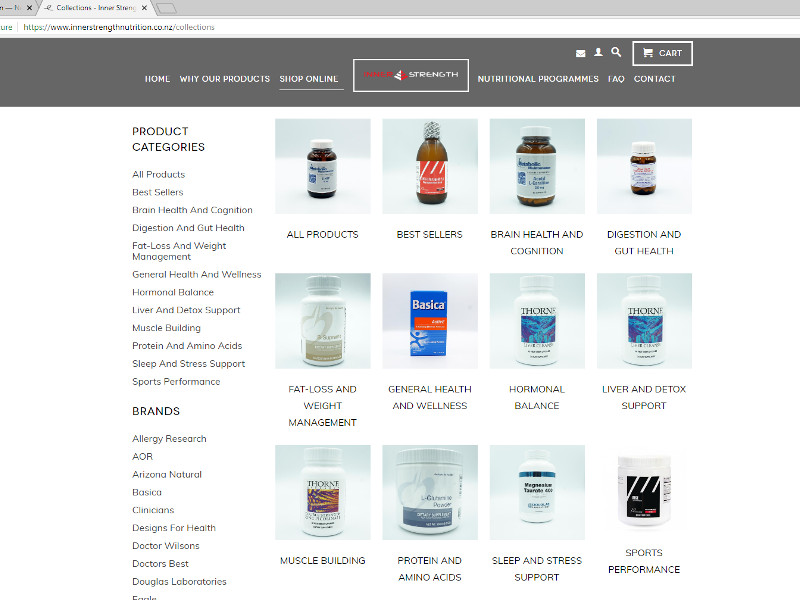 Inner strength nutrition online store - Nelson