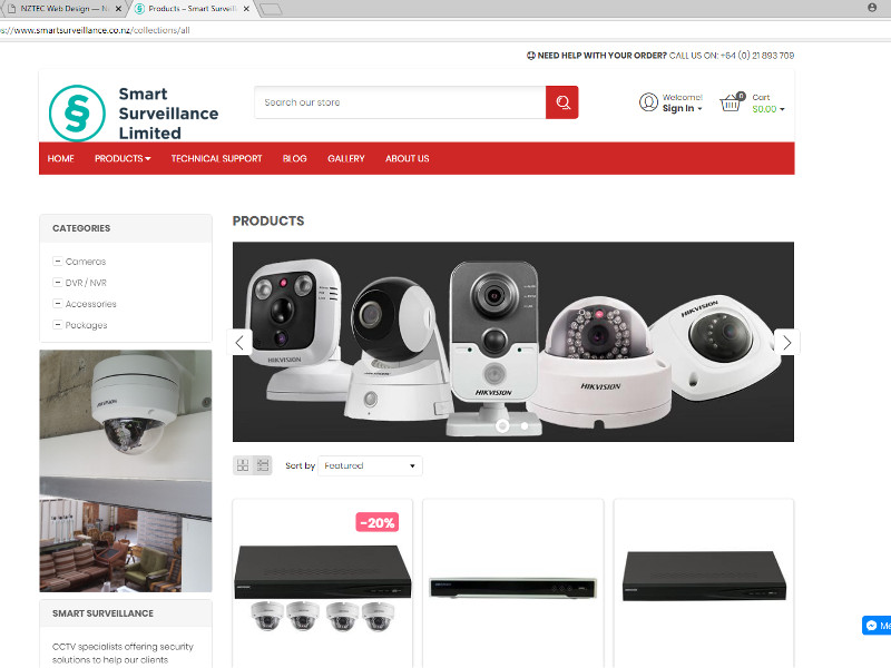 Smart Surveillance Shopify store - Auckland