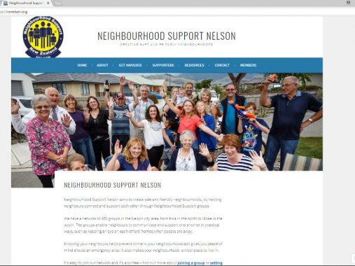 Neighbourhood Support Nelson web design - Nelson